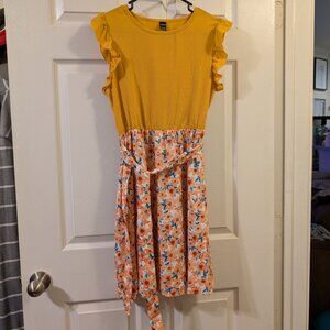Large - SHEIN - Yellow Floral Dress